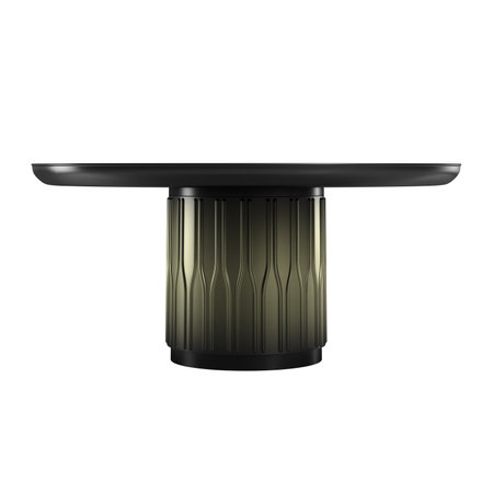 3d rendering of a black table isolated on white background.の写真素材