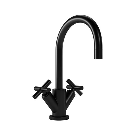 Black faucet isolated on white background. 3d rendering.の写真素材