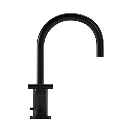 Black faucet isolated on white background. 3d rendering.の写真素材