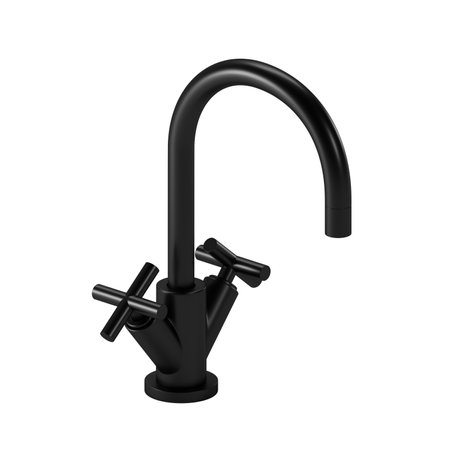 Black faucet isolated on white background. 3d render.の写真素材
