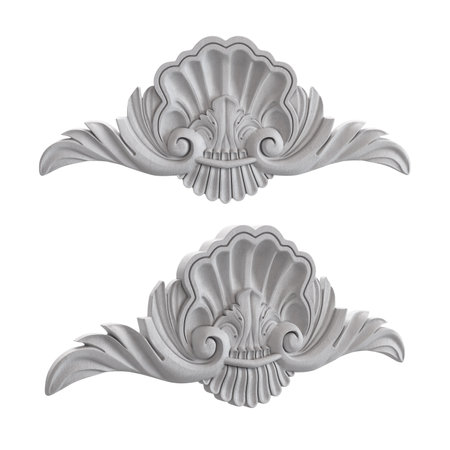 Metal ornament on a white background. 3d rendering, 3d illustration.の写真素材