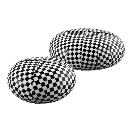 Black and white checkered spheres isolated on white background. Vector illustration.の写真素材