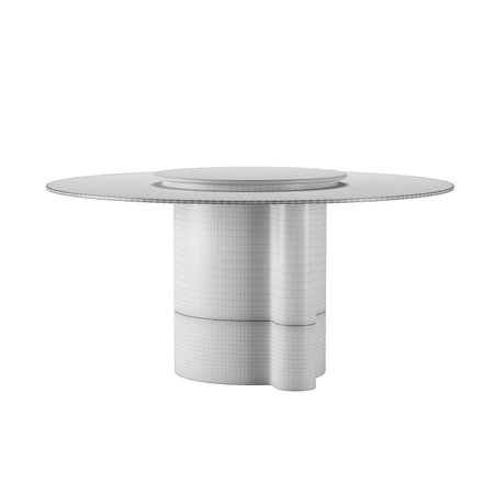 3d rendering of table isolated on white background. Computer generated image.の写真素材