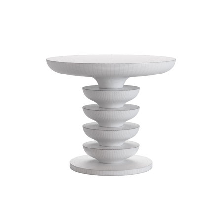 Ceramic cake stand isolated on white background. 3D rendering.の写真素材