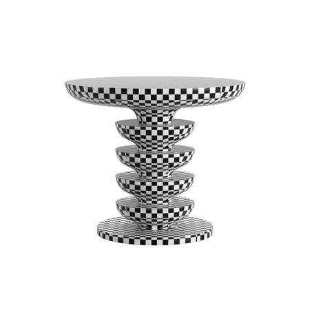 Empty cake stand isolated on a white background. 3d rendering.の写真素材