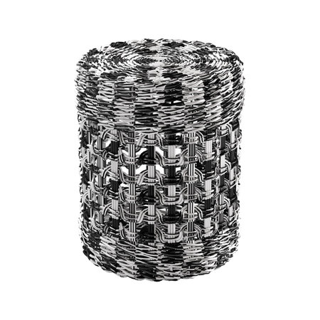 3D rendering of a black metal cylinder isolated on white background.の写真素材