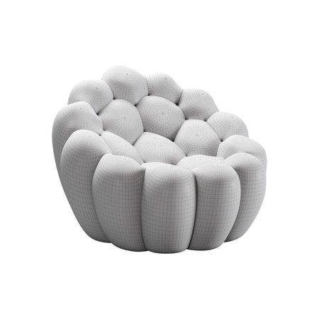 3D rendering of a white sofa isolated on a white background.の写真素材