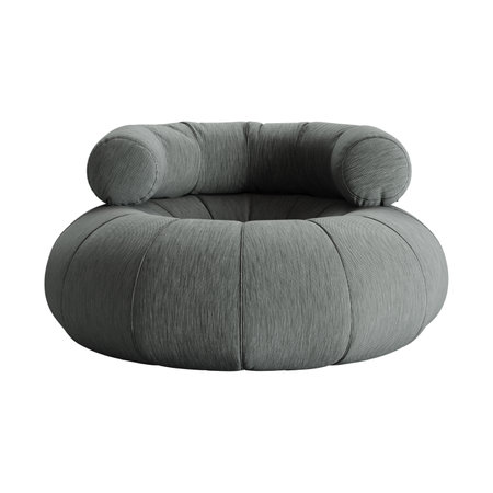 Modern gray fabric armchair isolated on white background. 3d renderの写真素材