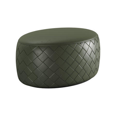Black pouf isolated on white background. 3D rendering image.の写真素材