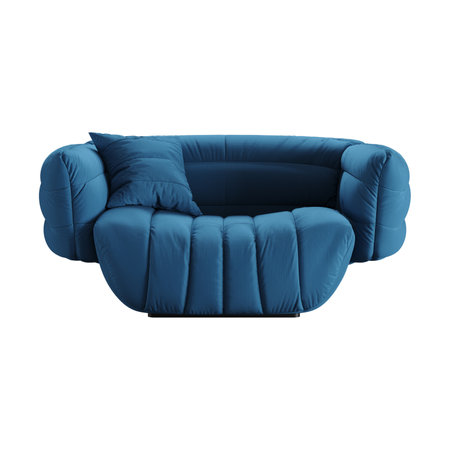 Modern blue armchair on white background. 3d rendering - illustrationの写真素材