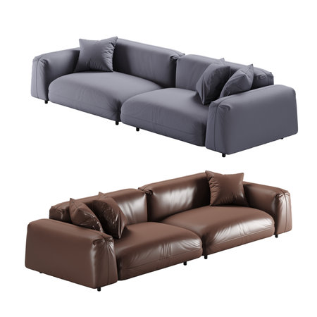 Sofa isolated on white background. Clipping path included.の写真素材