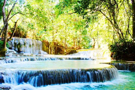 Laos waterfallの写真素材