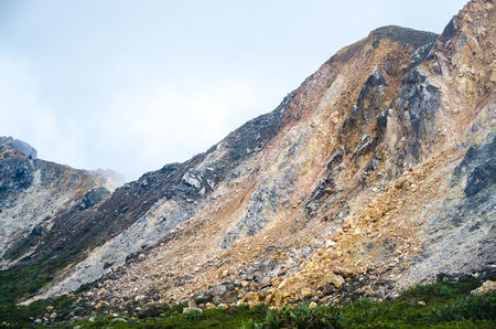 Sibayak mountain range in North Sumatra, Indonesiaの写真素材