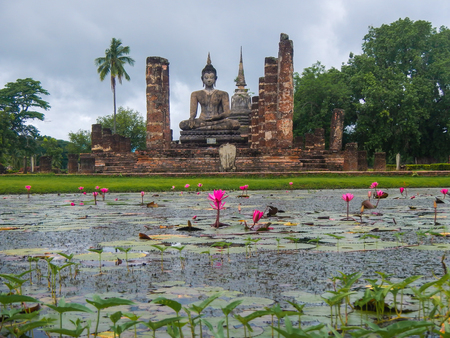 Sukhothai Hystorical Park, Thailandの写真素材
