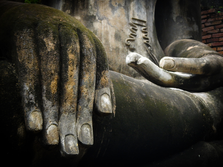 Buddha Statue at Sukhotai Historical Park, Thailandの写真素材