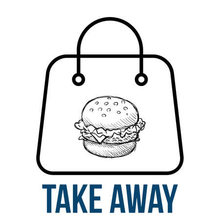 take away only, this can be used in this peak time to let your customer know that we offering only takeawayの写真素材