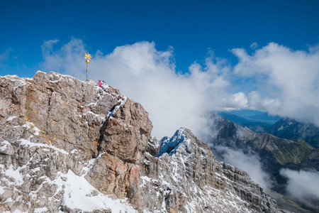 Zugspitze, top of Germanyの写真素材