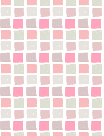 Vector seamless pattern with colored hand drawn squares.のイラスト素材