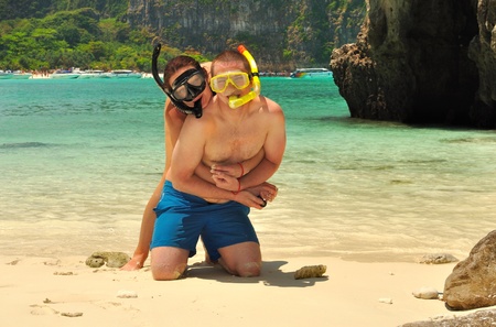 Happy couple on the Phi Phi islands