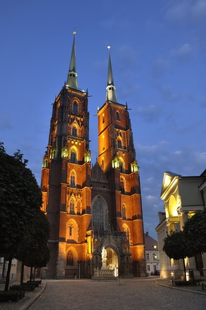 Ostrow Tumski in Wroclaw. Poland.の写真素材