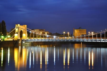 Grunwald bridge in Wroclaw. Poland の写真素材