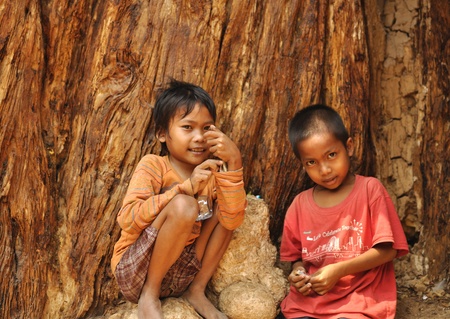Children in Camdobia.のeditorial素材
