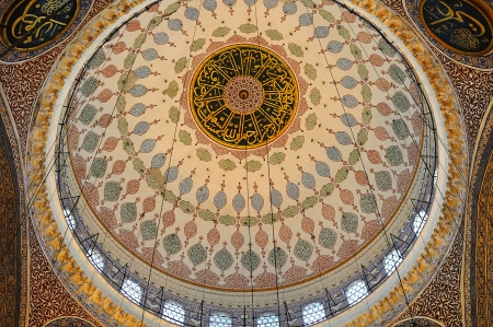 Interior of Yeni Cami Mosque in Istanbulのeditorial素材