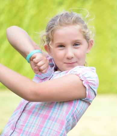 Happy litlle girl - outdoor の写真素材