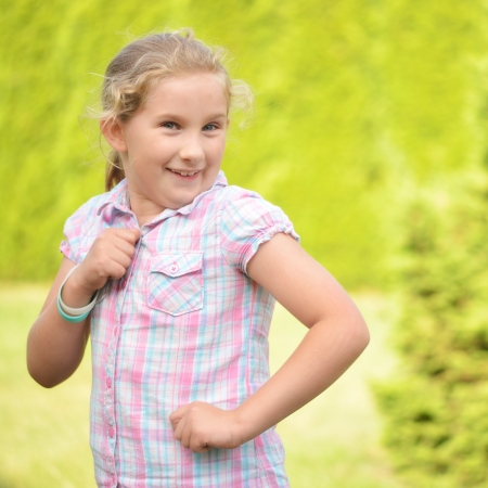 Happy litlle girl - outdoor の写真素材