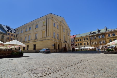 LUBLIN, POLAND - JULY 22  Old town of Lublin on July 22, 2013 in Lublin, Poland  Lublin is the biggest city in eastern Poland  It is one of the oldest cities in Poland, with historic Old Town のeditorial素材