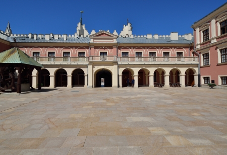 LUBLIN, POLAND - JULY 22  Castle Courtyard of Lublin on July 22, 2013 in Lublin, Poland  Lublin is the biggest city in eastern Poland  It is one of the oldest cities in Poland, with historic castle and old town のeditorial素材