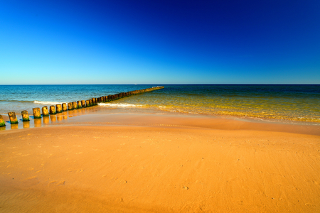 Beautiful quiet beach on the Baltic Sea の写真素材