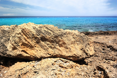 Beautiful rocky coast with turquoise sea  Majorca の写真素材