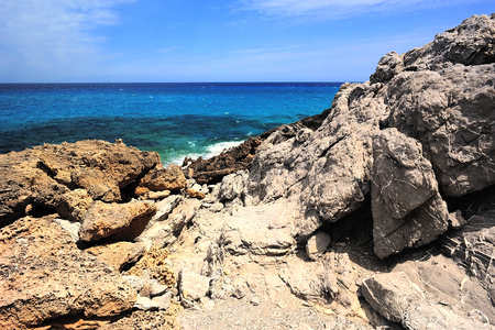 Beautiful rocky coast with turquoise sea  Majorca の写真素材