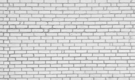 White brick wall as background 