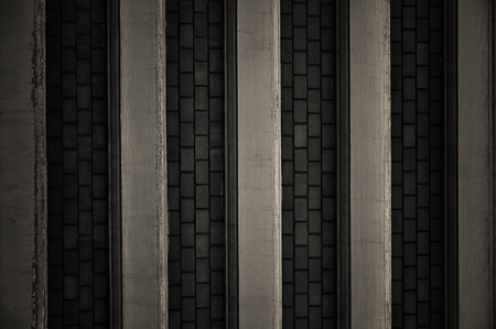 Dark brick wall.