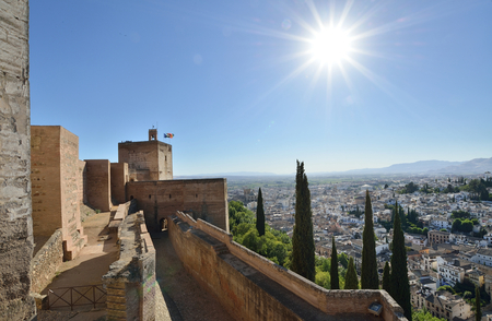 View of the historical city of Granada, Spainの写真素材