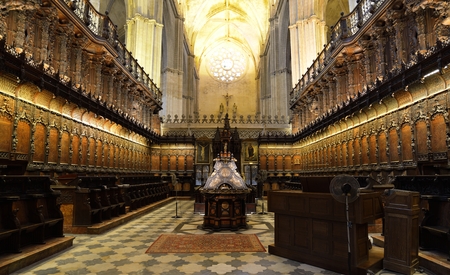 Cathedral in Sevilla, Spain.のeditorial素材