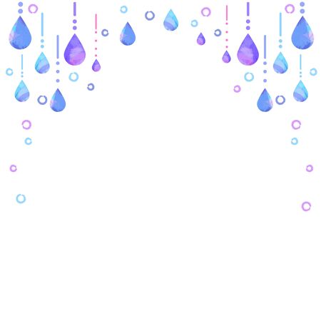 Polka dots and shizuku decoration framesのイラスト素材