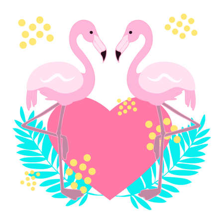 Flamingo Tropical Design Illustration Materialのイラスト 素材 ストックフォト 写真素材のstock Foto ストックドットフォト