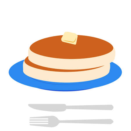 Butter Pancake Illustrationのイラスト素材