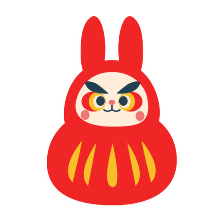 Dharma illustration of rabbit earsのイラスト素材