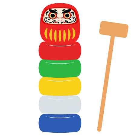 Daruma Drop New Year's Illustration Stockのイラスト素材