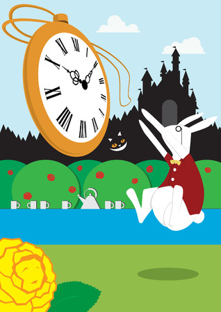 alice in wonderland conceptのイラスト素材