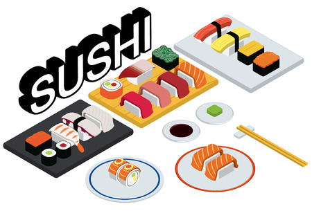 sushi setのイラスト素材