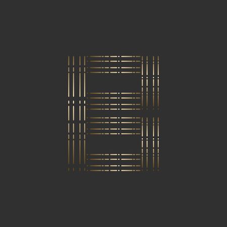luxury letter mark logo design with golden. premium abstract letter markのイラスト素材