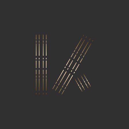 luxury letter mark logo design with golden. premium abstract letter markのイラスト素材