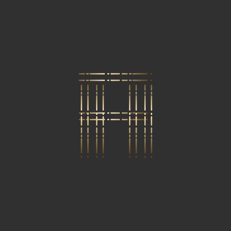 luxury letter mark logo design with golden. premium abstract letter markのイラスト素材