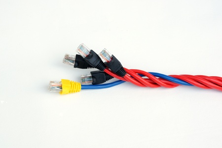 network cables isolated on white background