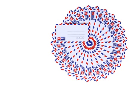 airmail envelope, close up の写真素材